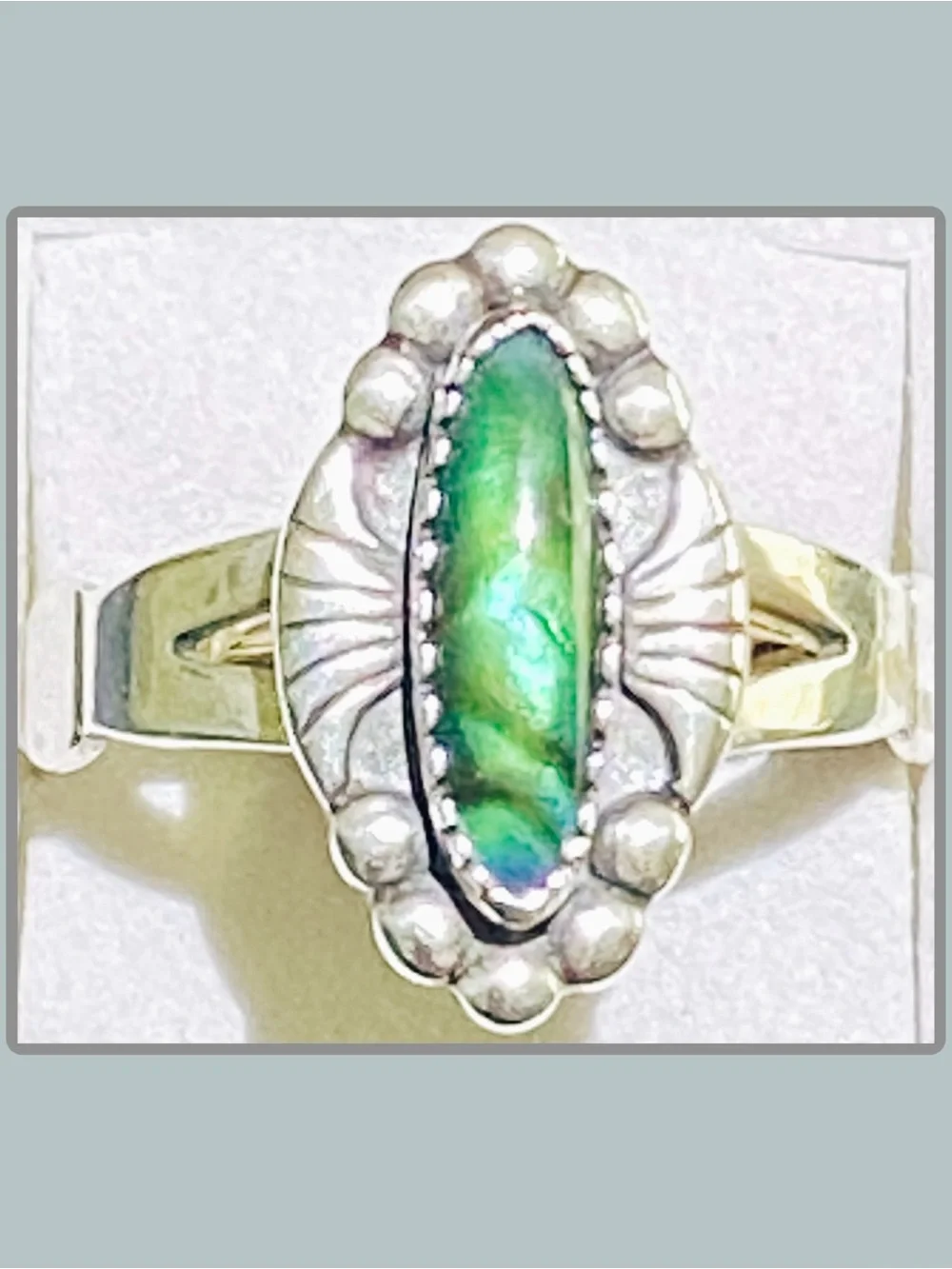 Vintage WMCO Wheeler Sterling Silver Paua Abalone Shell Navajo Style